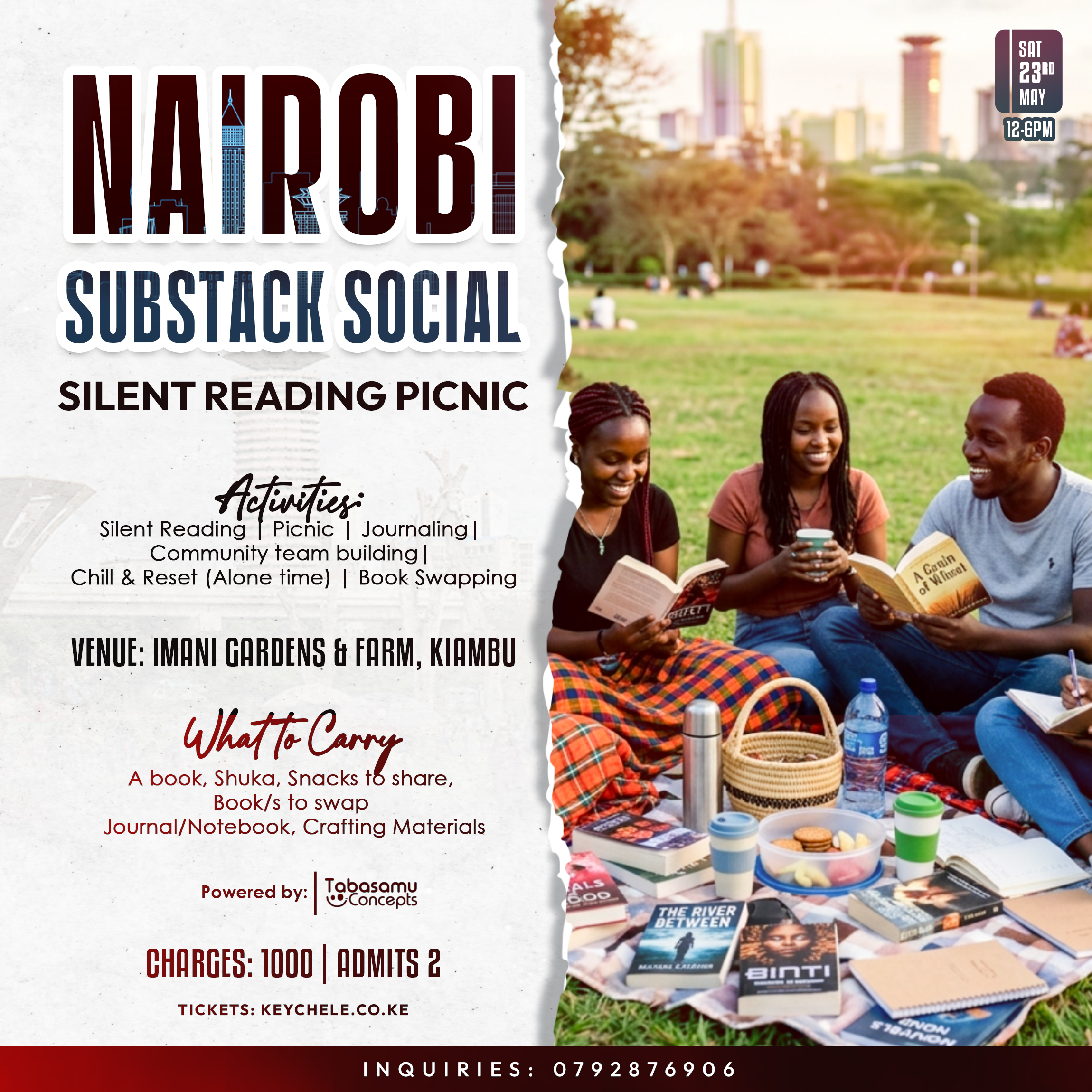 NAIROBI SUBSTACK SOCIAL (SILENT READING PICNIC)